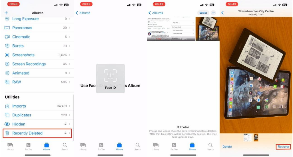 灵石苹果14维修分享 iPhone14 上恢复已删除的照片 